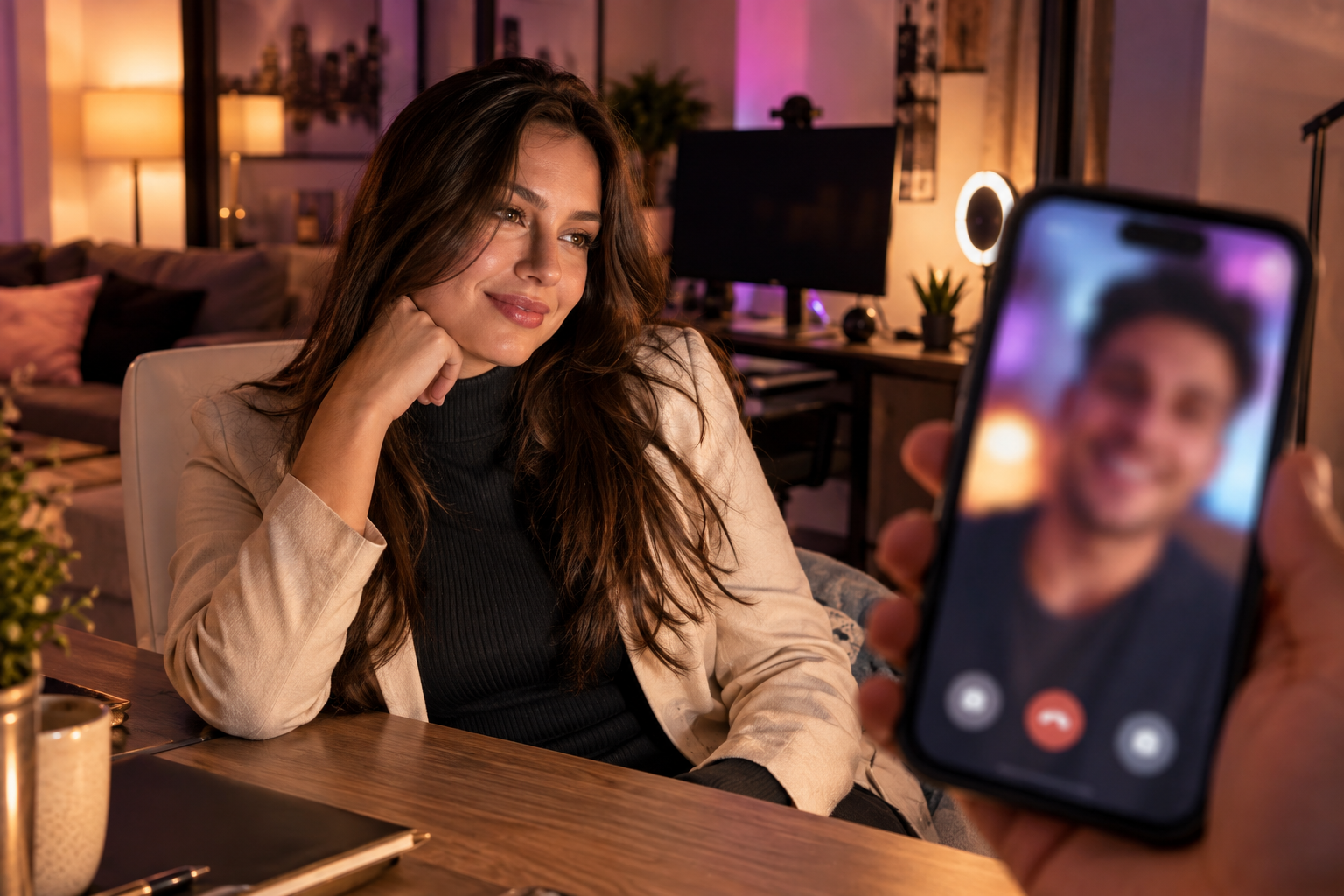 Adult video chat on a phone